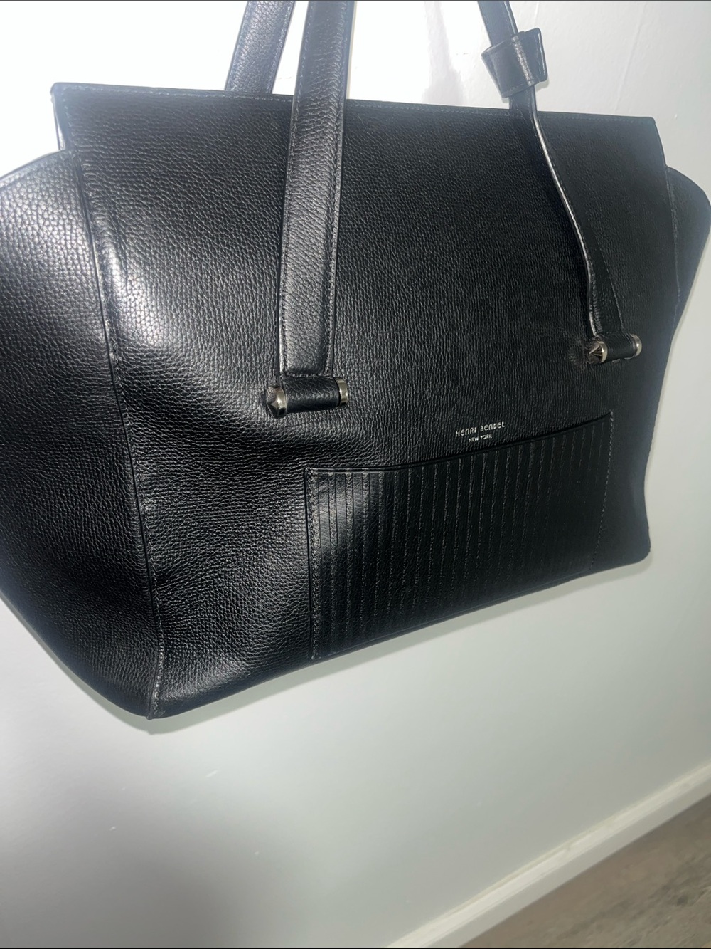 Henri bendel Black Structured Tote Bag - Picture 2 of 11